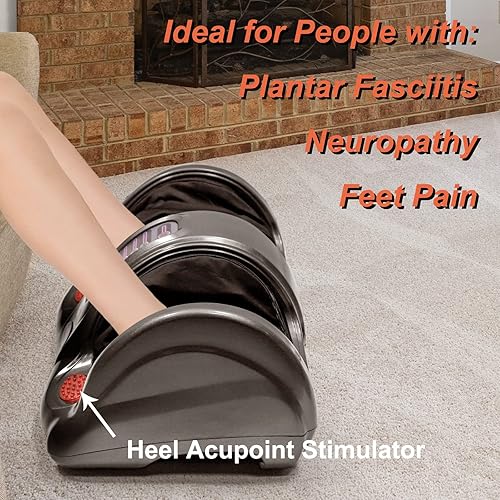 Miniatura 5 de H&B Luxuries Shiatsu - Máquina masajeadora de pies con control remoto, masajeadores de amasamiento y rodamiento para pies, tobillo, pantorrilla,