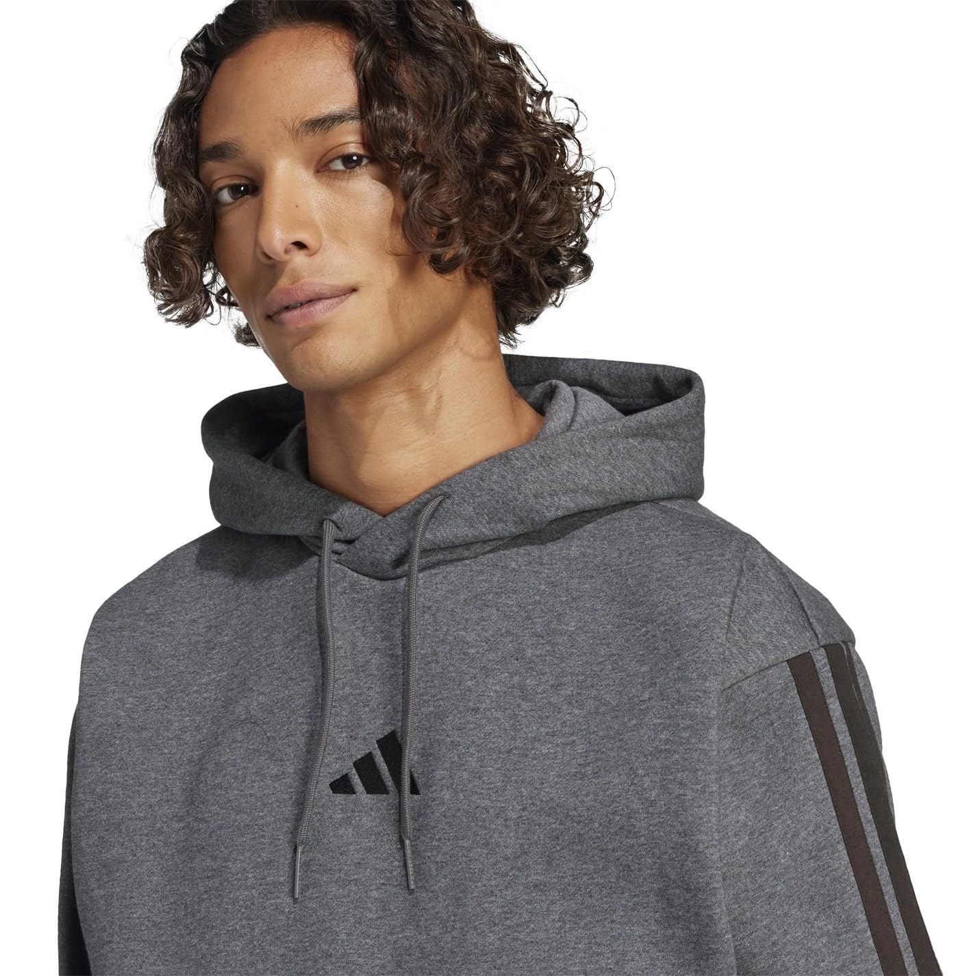 Adidas Essentials Fleece 3-Stripes Hoodie Sudadera con Capucha Hombre (Pack de 1)