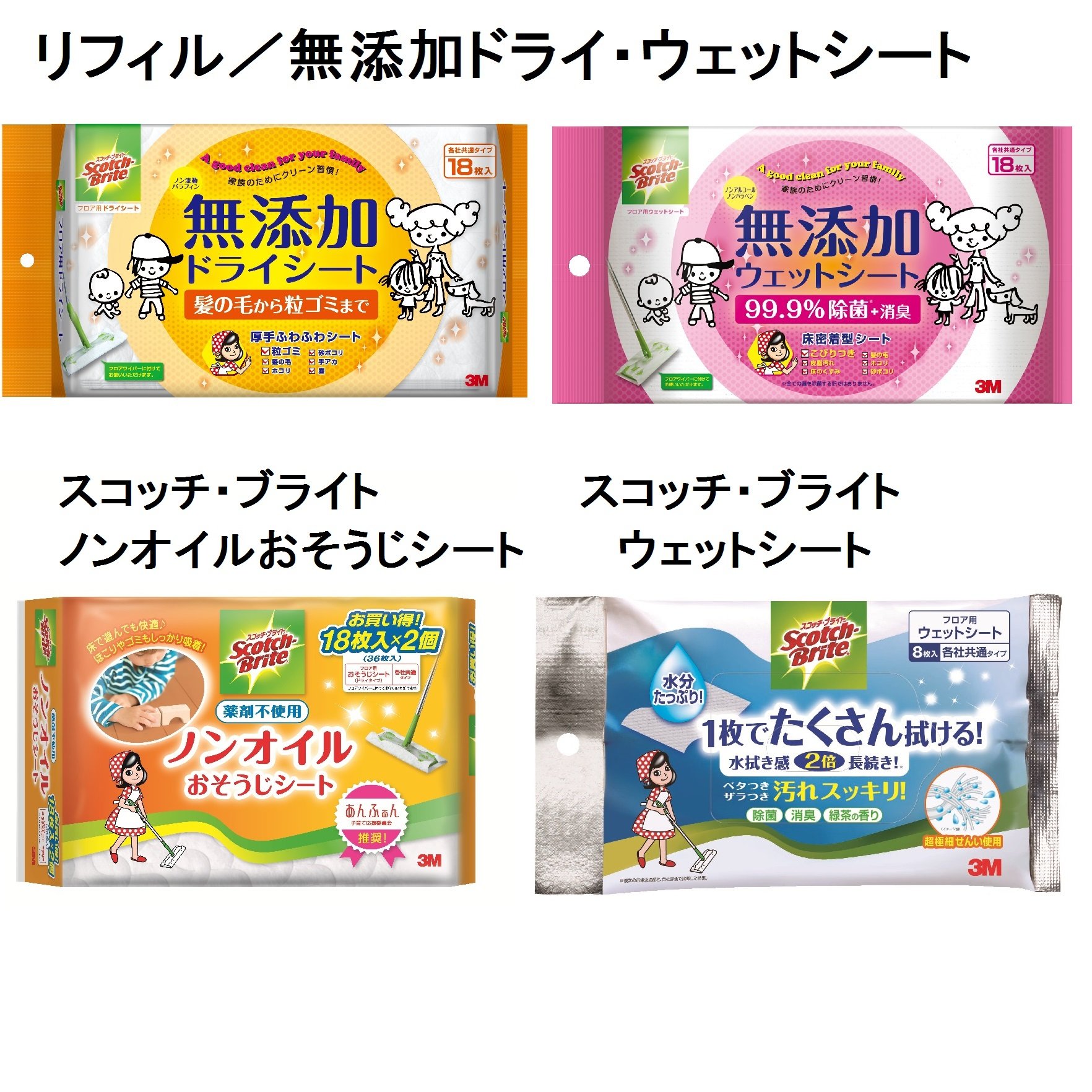 Amazon｜スリーエム(3M) スコッチブライト フロアワイパー 伸縮タイプ+