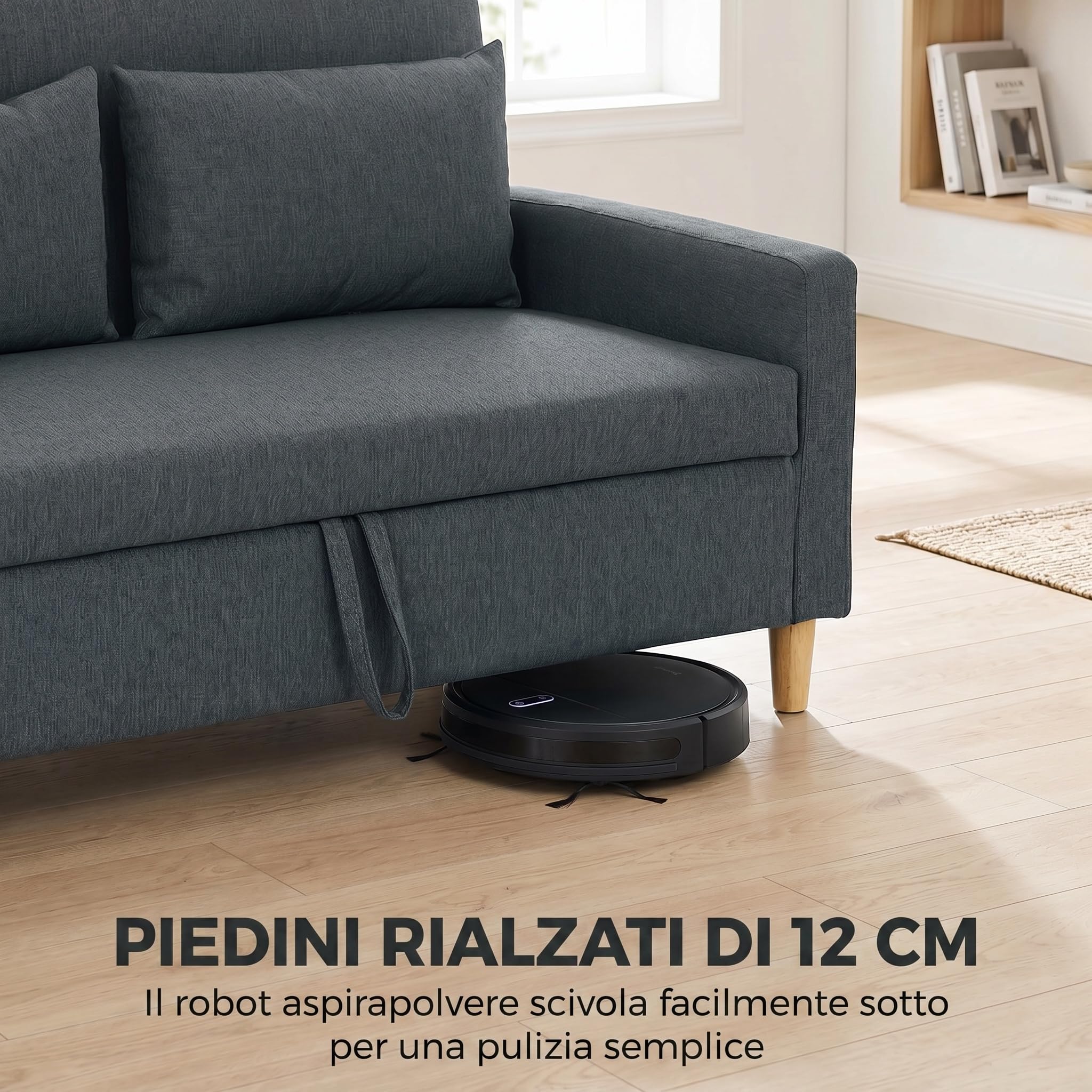HOMCOM Divano 2 Posti Imbottito Effetto Lino Traspirante, 2 Cuscini Grigio