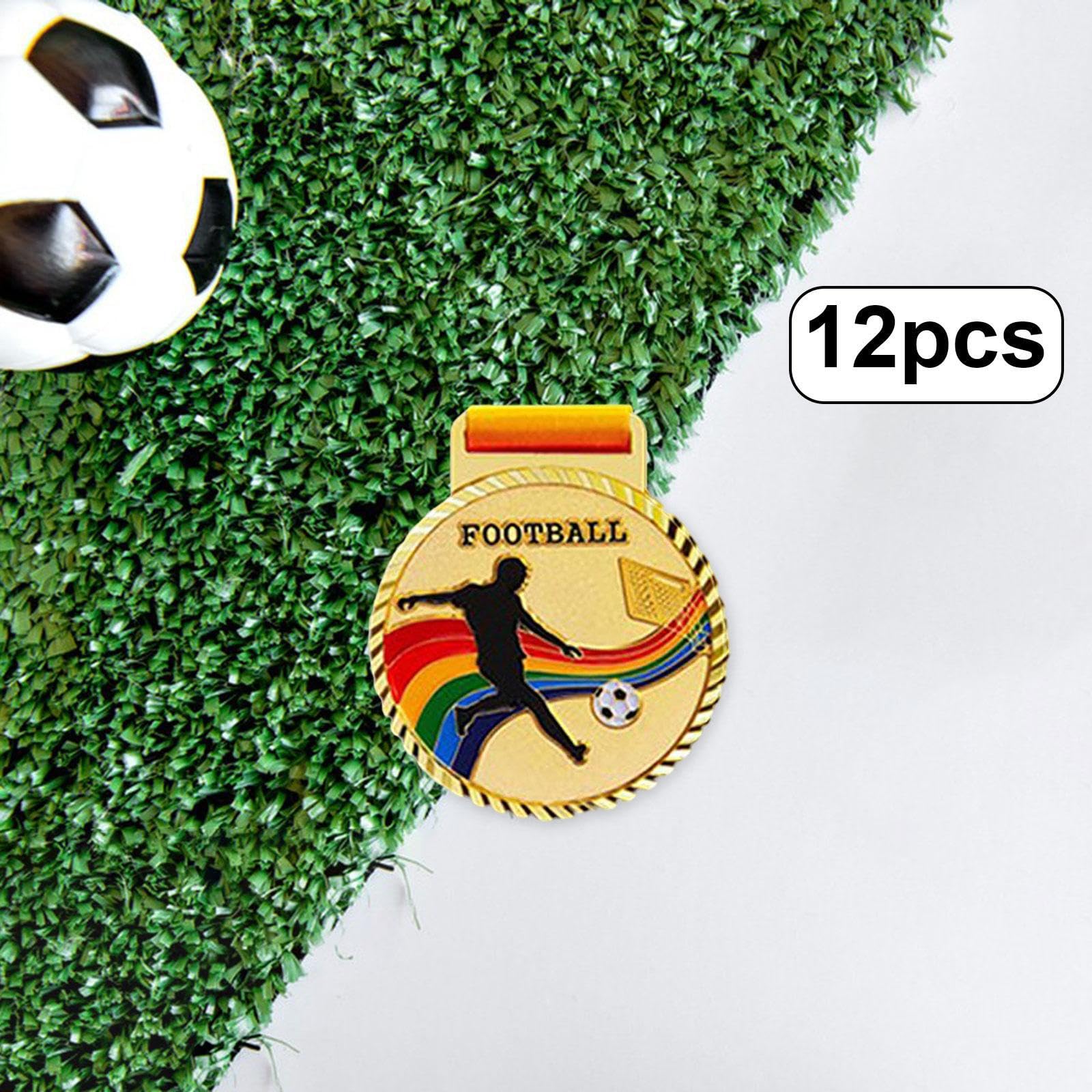 Medallas de ganador para niños en eventos deportivos. Medallas de fútbol para en partidos de fútbol. para honrar a jugadores y equipos destacados.