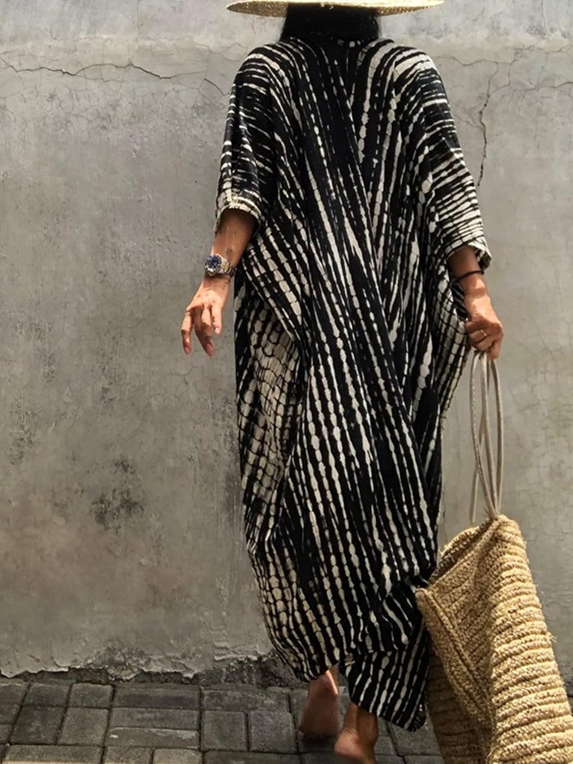 Chunoy Women Loose Long Flowy Open Front Kimono Cardigan Beach Wear Cover Up - Image 6