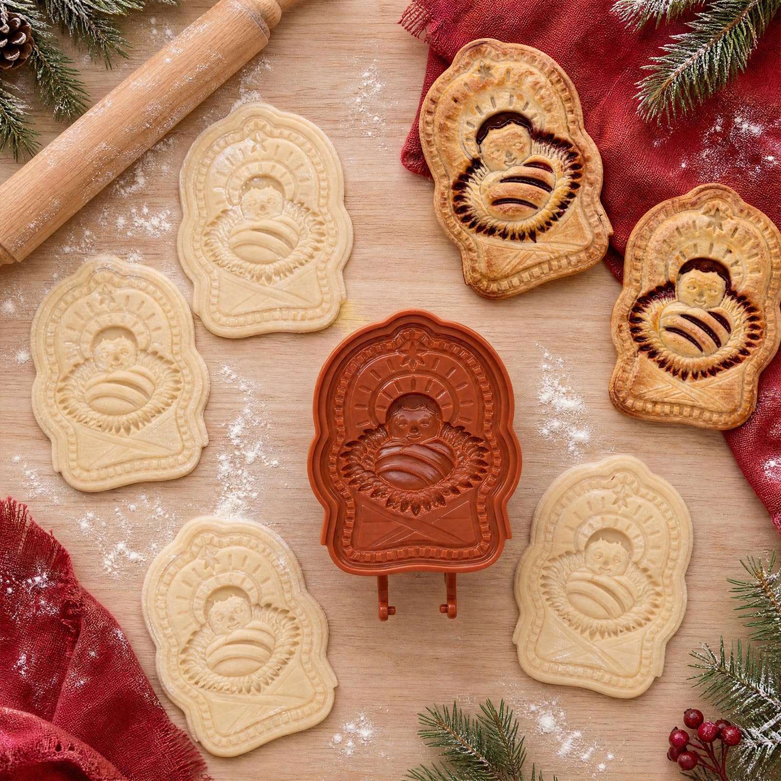 Generic Mini Pie Set 3D Faith Christmas Hand Pie Cutter Pastry (6Pcs)