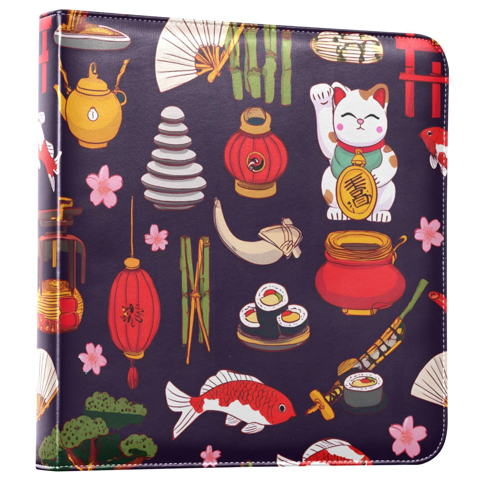 susiyo Álbum de fotos autoadhesivo, álbum de recortes, símbolo tradicional japonés, tapa dura, piel sintética, 40 páginas, álbum de recuerdos, para familia, boda, viajes, escuela