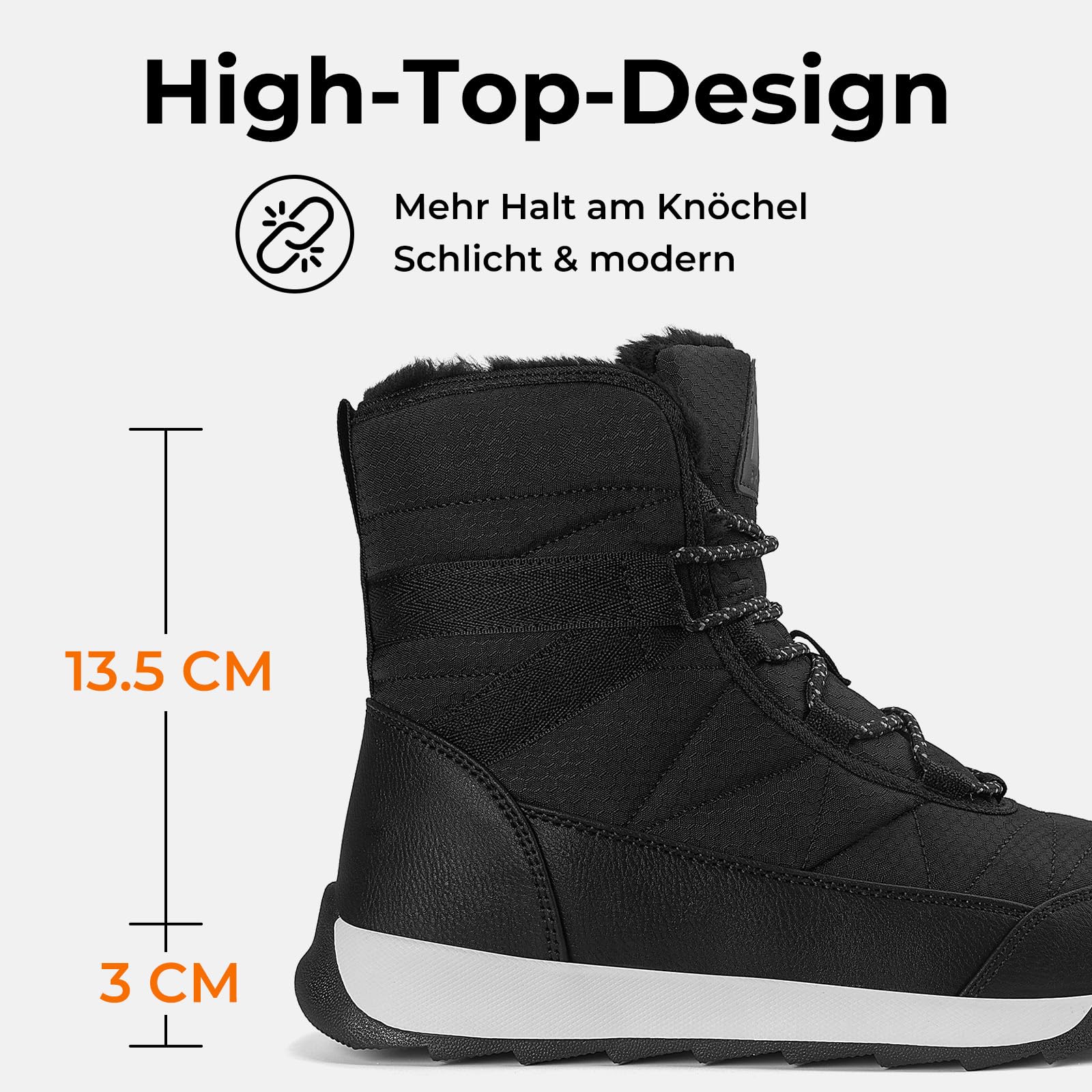 Mishansha Stivali Donna Invernali Scarpe Neve Stivaletti Pelliccia Fodera Caldo Antiscivolo Stivali da Neve Taglie 36-42