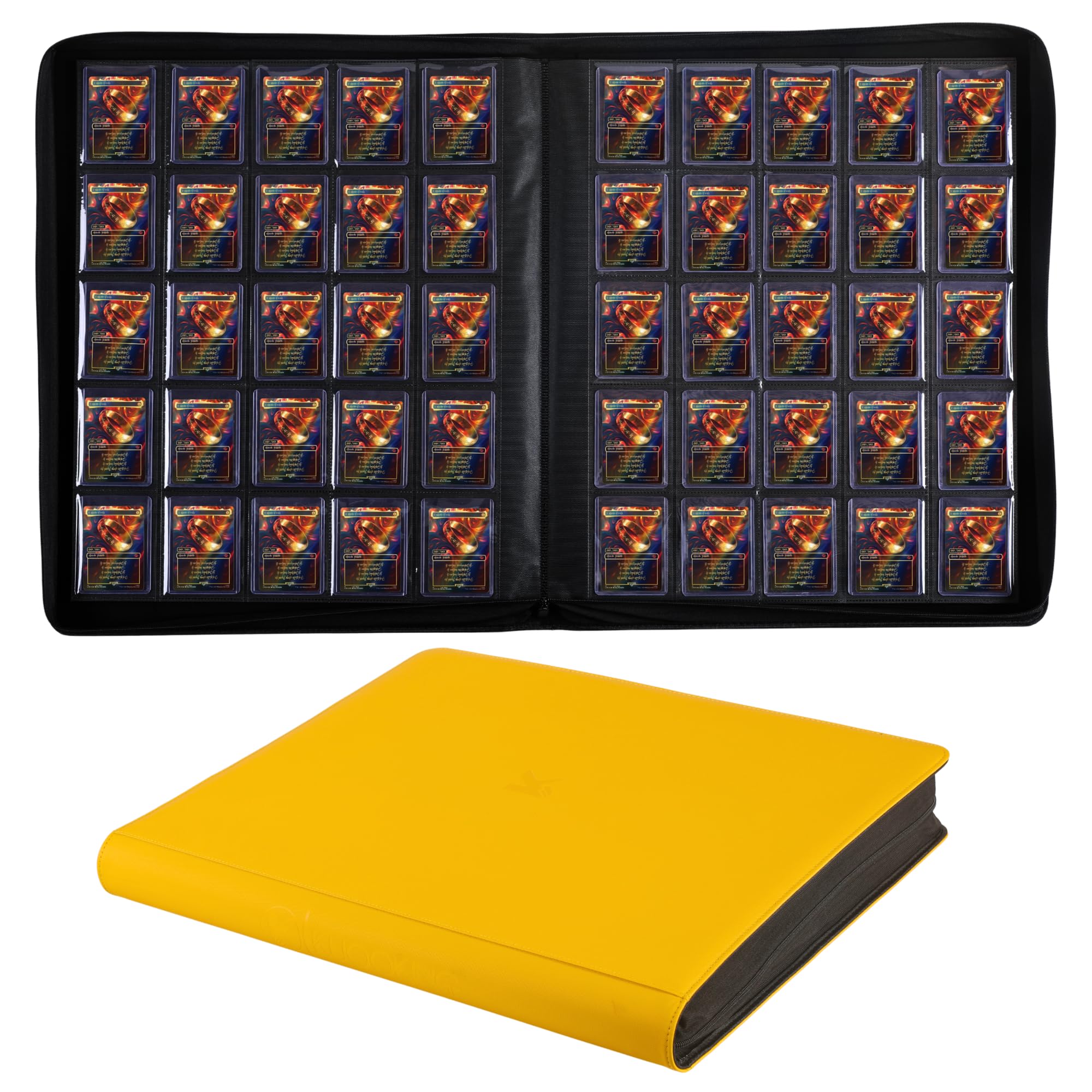 Raccoglitore Jumbo con caricatore dall'alto, contiene oltre 1000 | 25 raccoglitori con tasche per carte rigide da 7,6 x 10,2 cm, per baseball, calcio e altre carte sportive