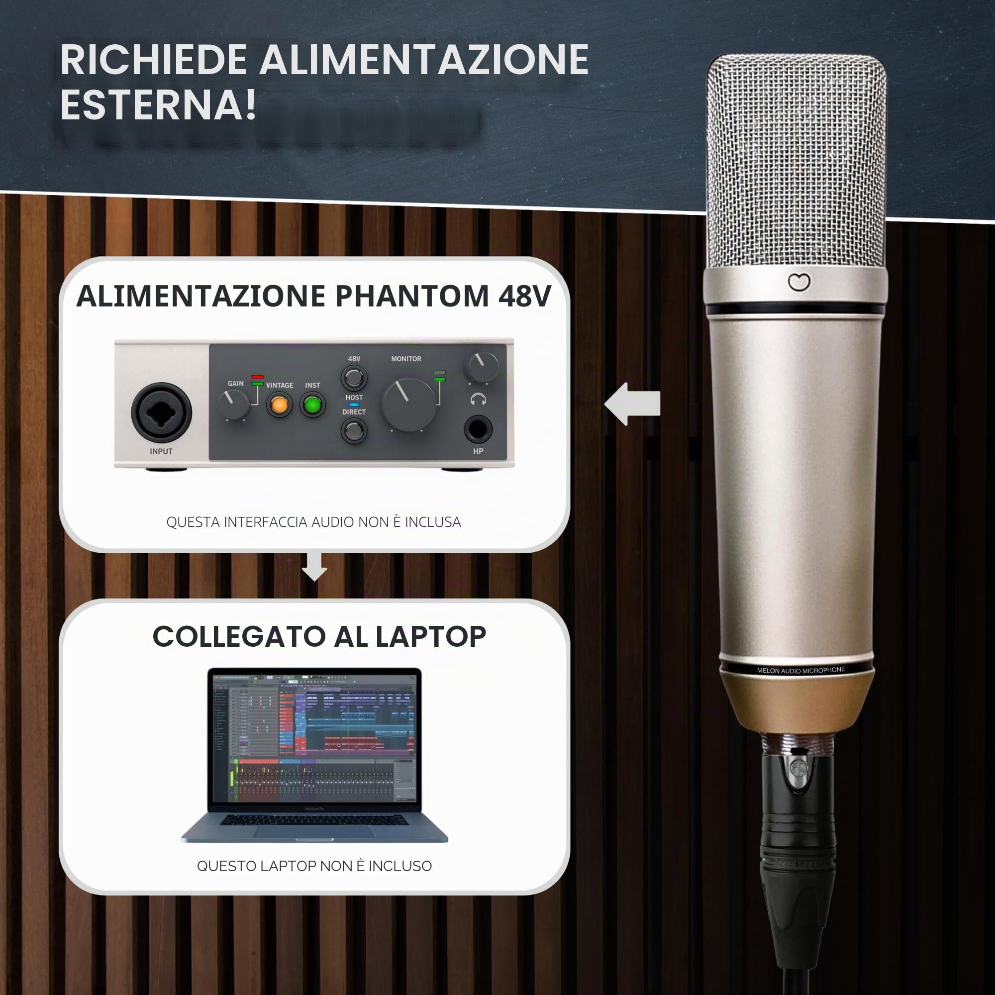 MA-87 Microfono a condensatore da studio – Perfetto per una registrazione vocale di qualità a basso budget