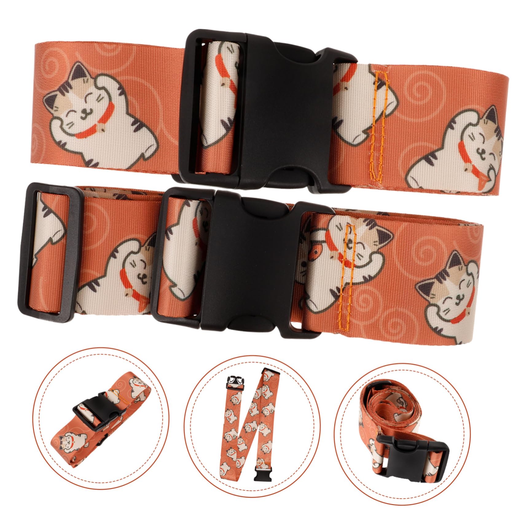 4stücke Luggage Strap Mit Katzenmuster Verstellbarer Gepäckgurt Für Koffer Reiseaccessoire Sicherung Und Bündelung Von Gepäck Für Vielreisende