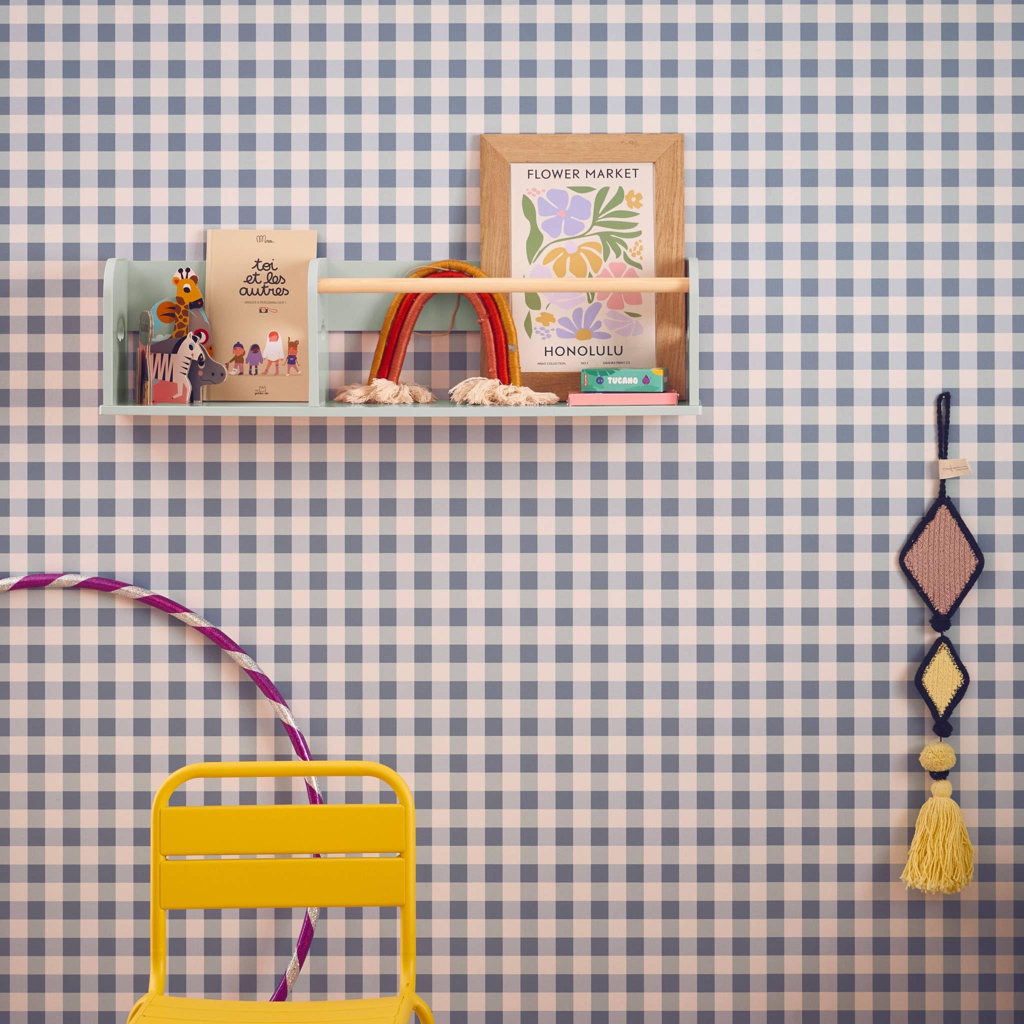 Sweeek Estantería de pared Nephos 80cm para dormitorio infantil 80x16.5x21 cm Verde