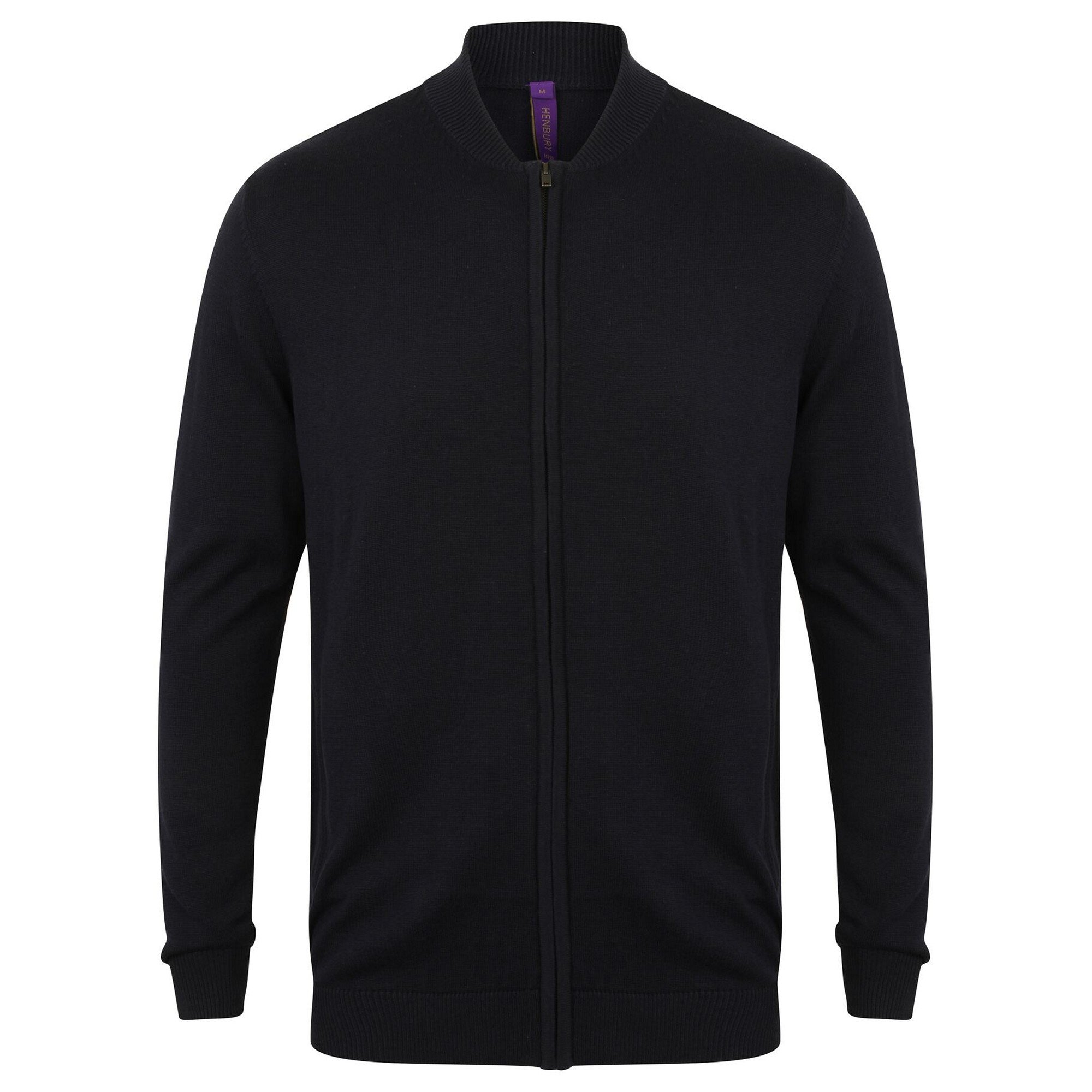 Henbury Men's Navy Unisex Knitted Bomber Jacket (Xl) (Navy)