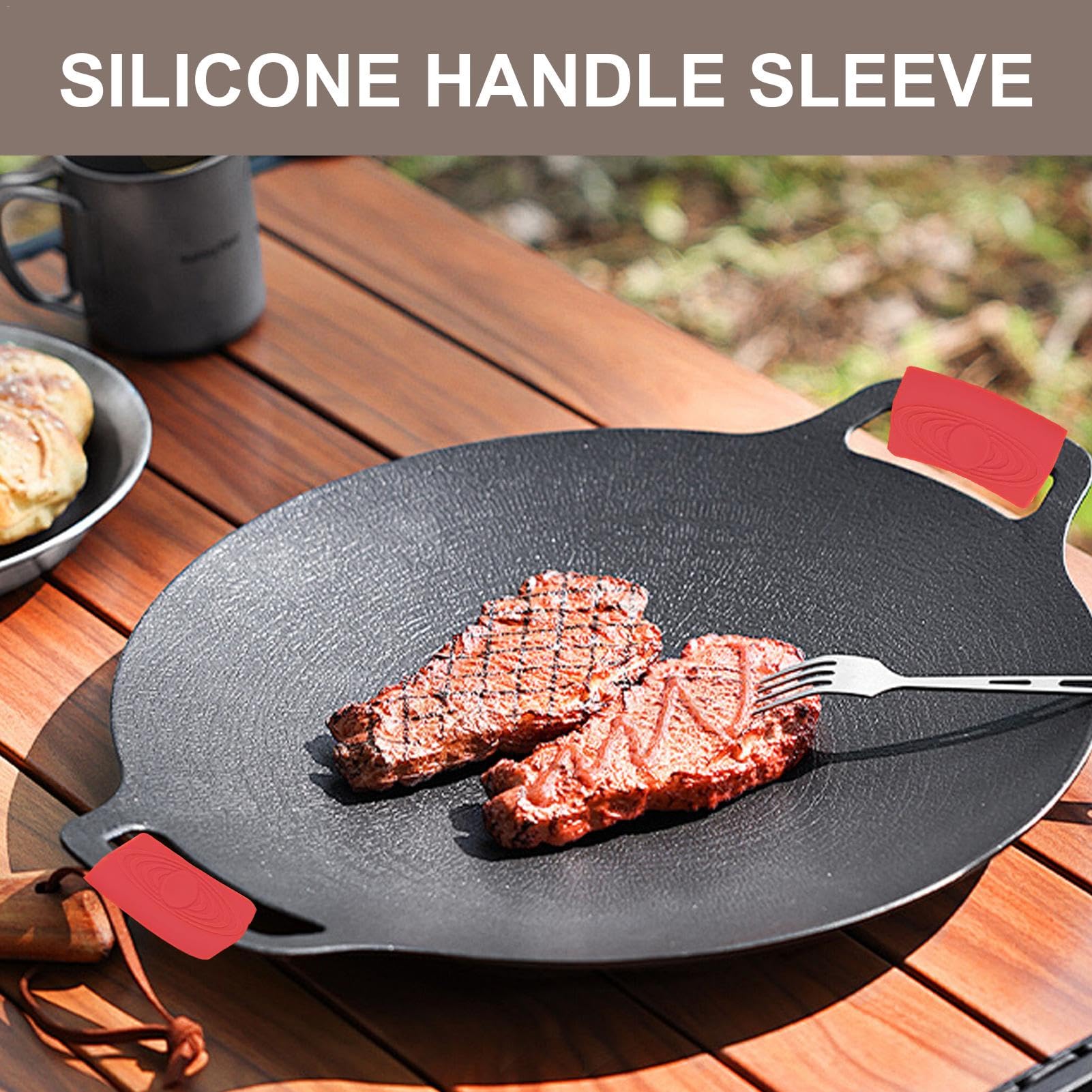 Set 2 Presine E 2 Sottopentola In Silicione - Maniglie Termoresistenti Per Pentole E Padelle Calde - Foto 5