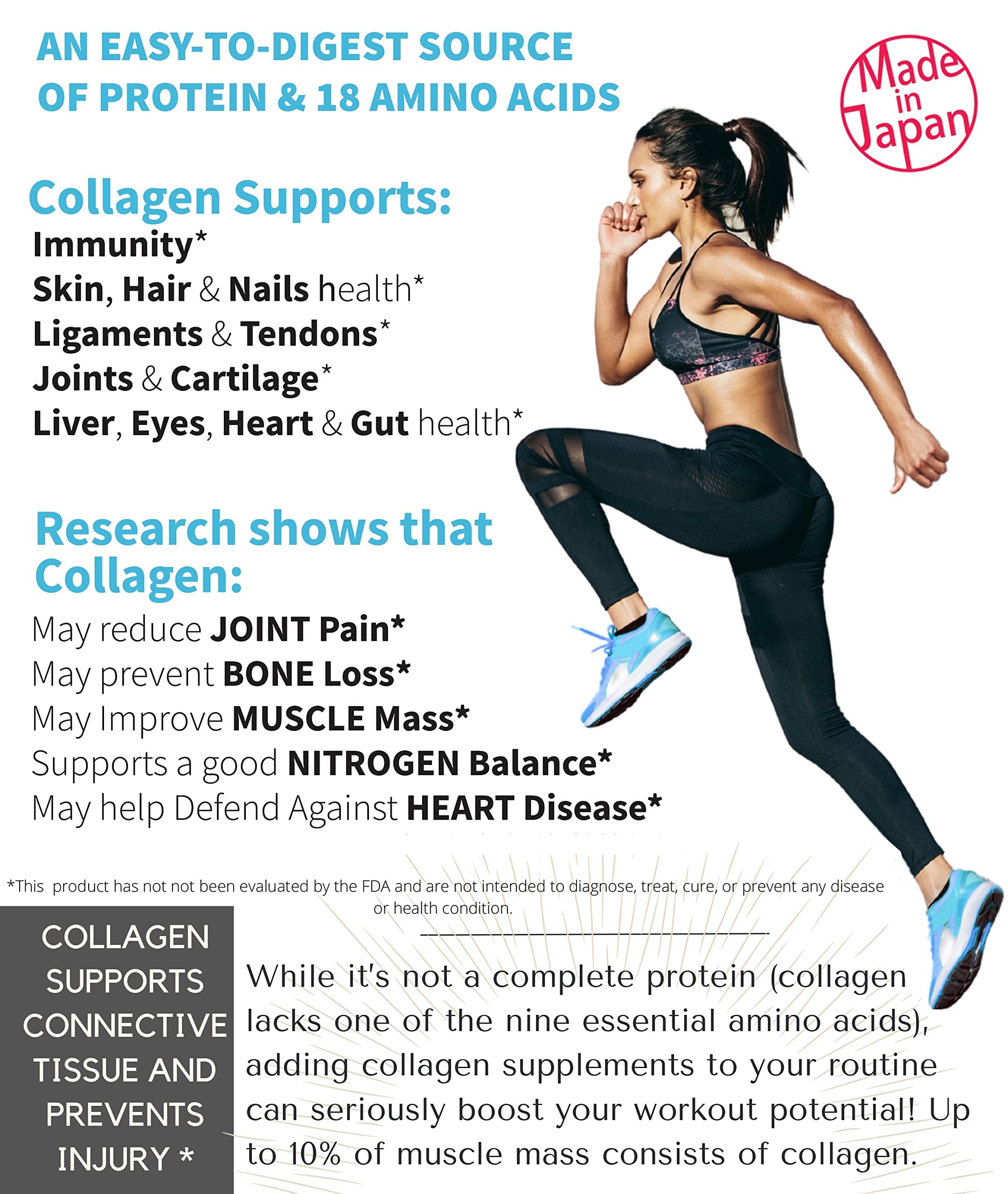 Nizen Marine Collagen Pure Powder, Hydrolyzed Peptides Easy-to-Digest Amino Acids Supplement. Unflavored. Non-Clumping. Made in Japan. 5.29oz — Amazon image 8