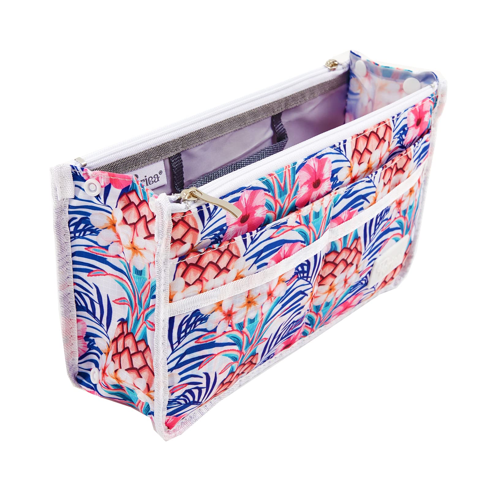 Periea 'Signature' Luxury Handbag Organiser Insert - 3 Sizes - (Seafoam Waves, Large) — view 44