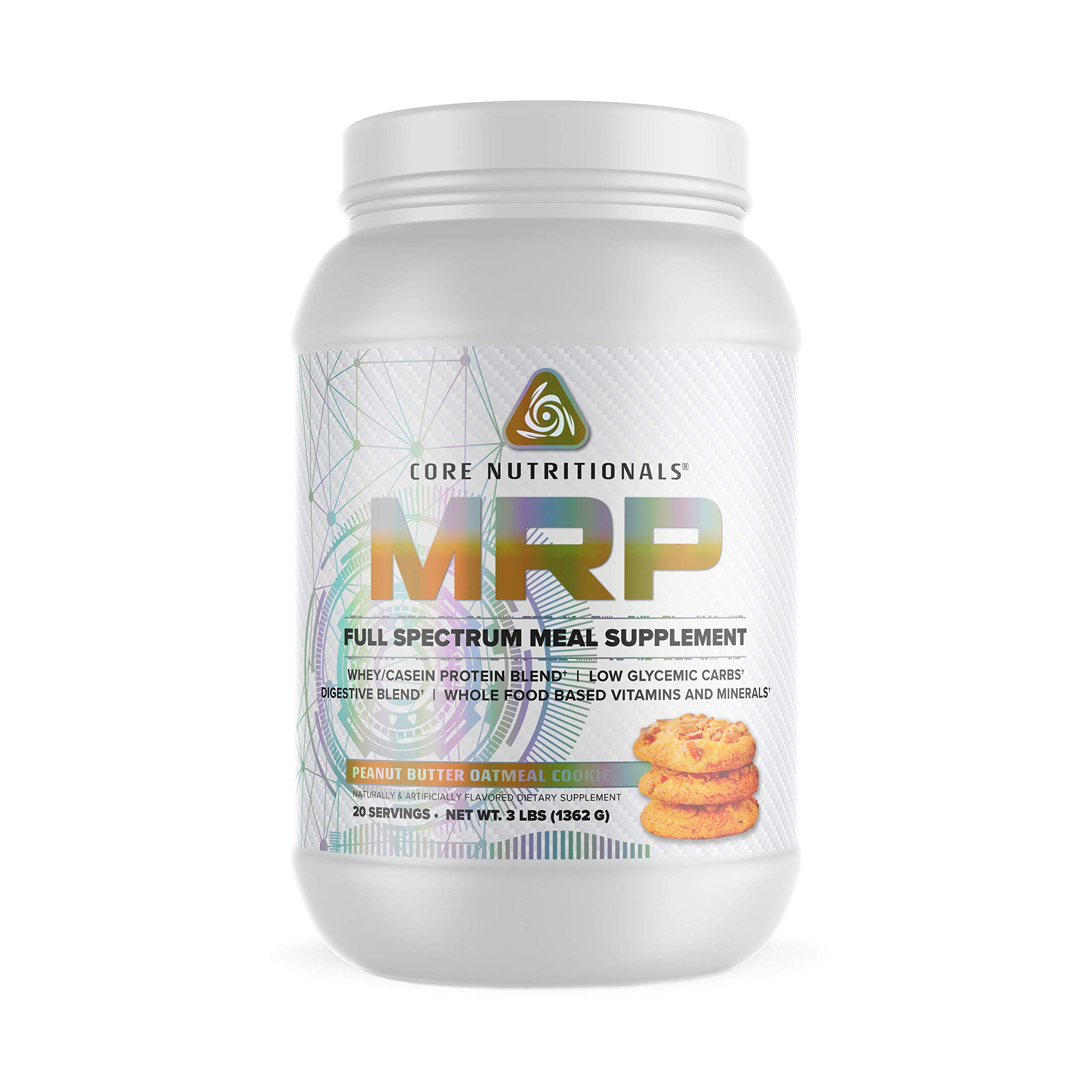 Core Nutritionals MRP Full Spectrum Meal Replacement | Whey Protein Blend + Low Glycemic Carb Blend | 27g Protein | 3 Pound (Peanut Butter Oatmeal Cookie)