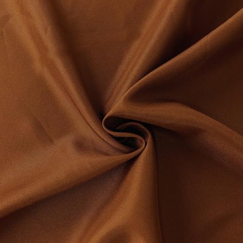 Balsa Circle 90 inch Cinnamon Brown Round Polyester Tablecloth Fabric Table Cover Linens for Wedding Party Banquet Reception Events Kitchen Dining