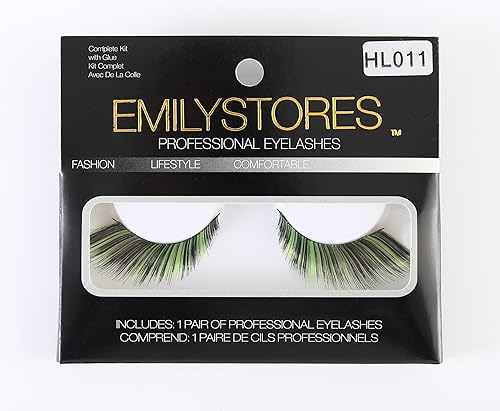 Miniatura 8 de Adivinador verde disfraz Halloween pestañas de ojos para fiesta mirando 1 par