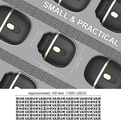 Miniatura 3 de Lomil Sellos de rodillo de protección de identidad, paquete de 2 – Sello de rodillo confidencial con 4 recambios – Sello ancho de protección contra