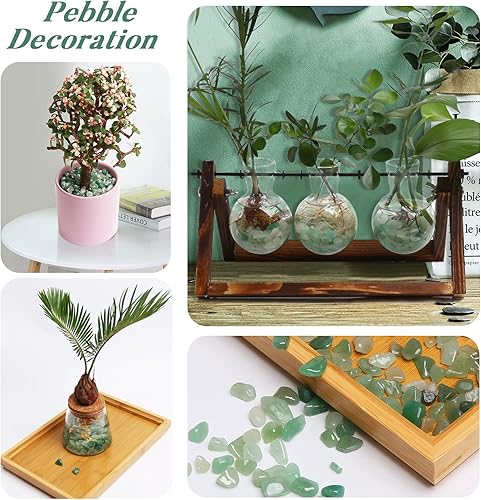 Miniatura 3 de QICQDRAM Piedras preciosas pulidas, cristales de rocas de 0.9 libras14.29oz, piedras naturales de aventurina verde, chips de cristal a granel para