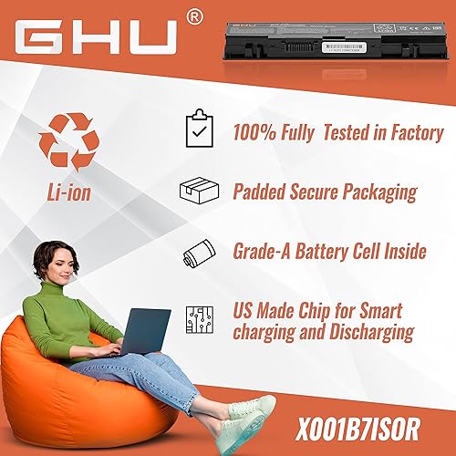 Miniatura 6 de GHU Nueva batería de 6 celdas 58 Wh reemplazo para WU946 KM958 312-0701 312-0702 KM901 KM905 MT264 MT276 MT277 RM803 WU960 RM855 compatible con Dell