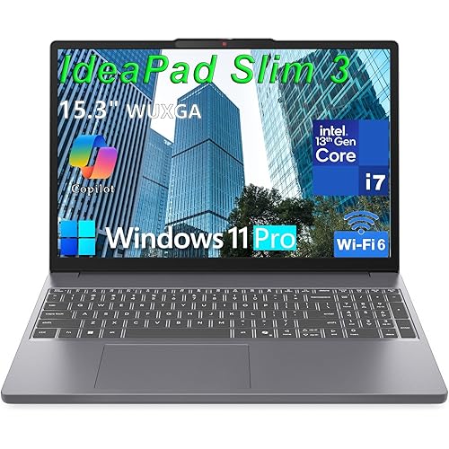 Lenovo Laptop Computer for Business & Home, IdeaPad Slim 3, Intel 10-Core i7-13620H (Beat Ultra 7 255U), 40GB DDR5 RAM, 1TB PCIe SSD, 15" FHD+, WiFi 6, Bluetooth 5.2, USB-C, Luna Grey, Windows 11 Pro