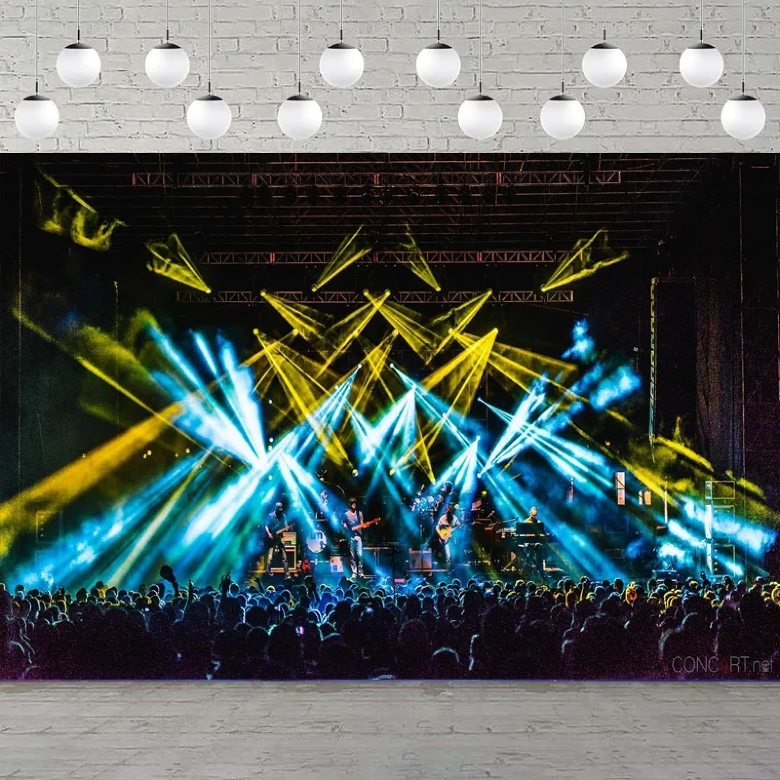 Palco Riflettori Fotografia Fondale Band Live Show Carnevale Teatro Rock Concerti Music Club Banner Festa di Compleanno Decor Poster