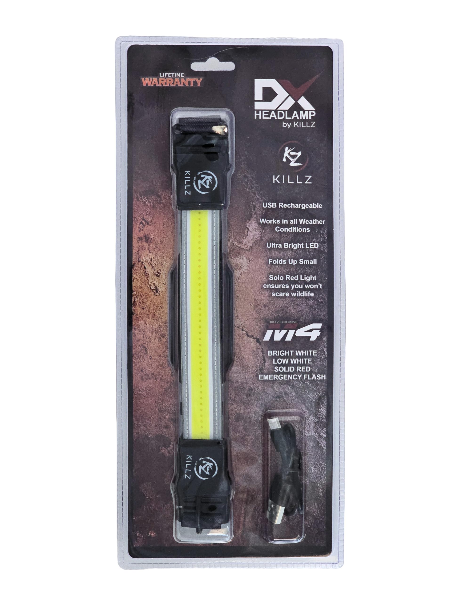 Killz Products New 2025 DX HEADLAMP - Brighter White Light with Solid Red Light for Stealth