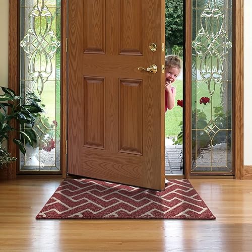 Miniatura 6 de hicorfe Tapete para interiores, tapete para puerta delantera y trasera, parte trasera de goma, antideslizante, 47 x 71 pulgadas, absorbente,