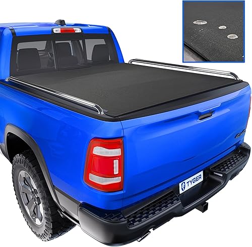 Vista 13 de Tyger Auto T3 - Funda para cama de camión flexible compatible con Dodge Ram 1500 2002-2018; 2003-2021 2500 3500 2019-2021 Classic Only Fleetside