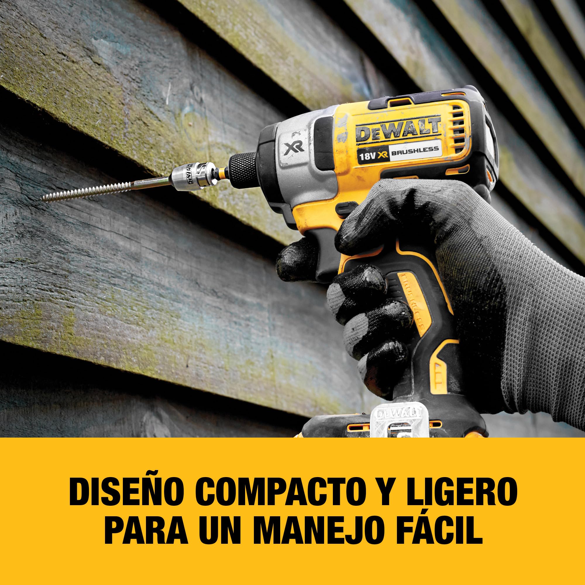 DEWALT - Kit Doble 18V XR Brusless – Incluye Taladro Percutor, Atornillador de Impacto, Maletin, Cargador Multivoltaje y Dos Baterías XR de 5Ah, DCK266P2-QW