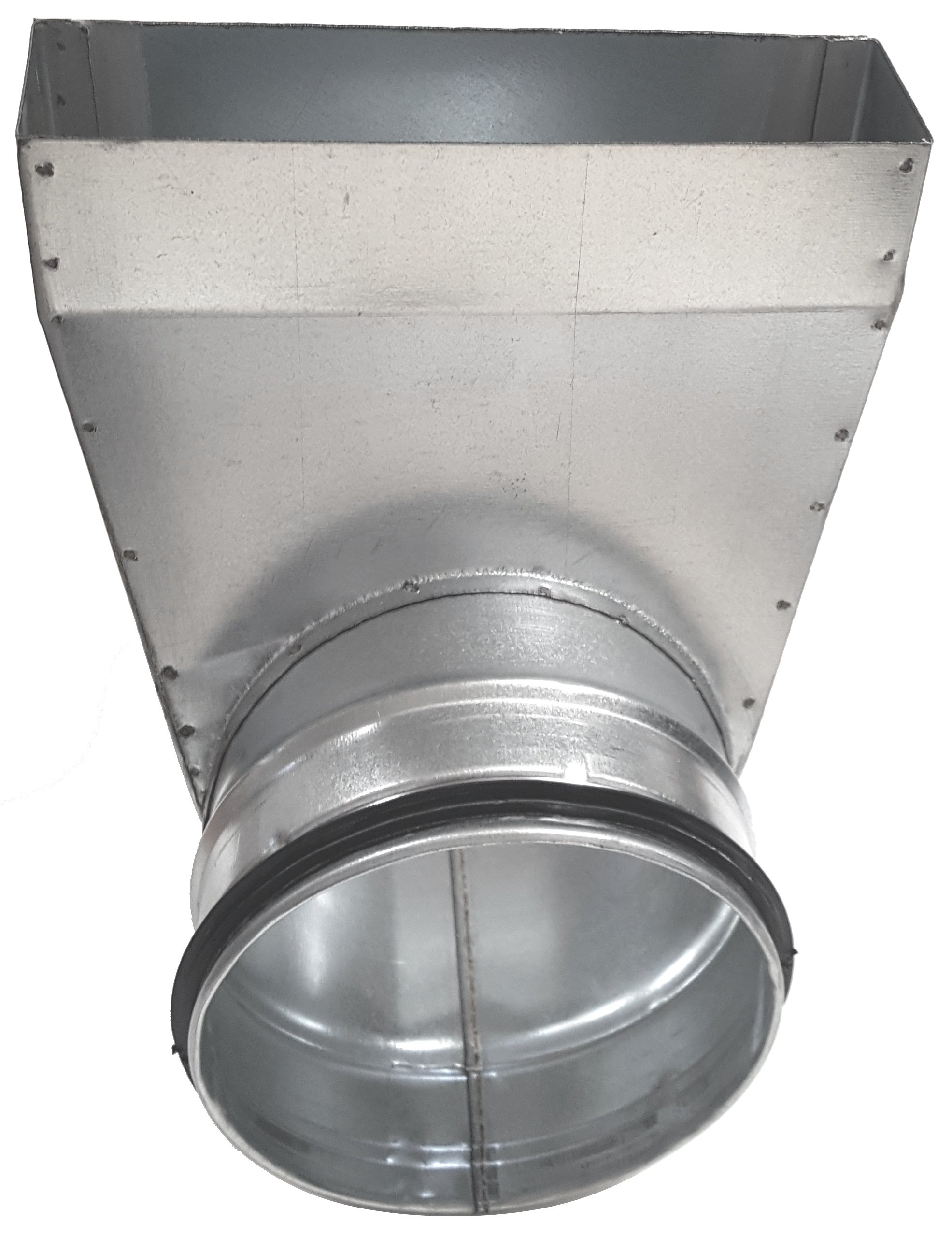 Intelmann Abzweigstück Wickelfalzrohr Ø 200 an Flachkanal B= 220 mm