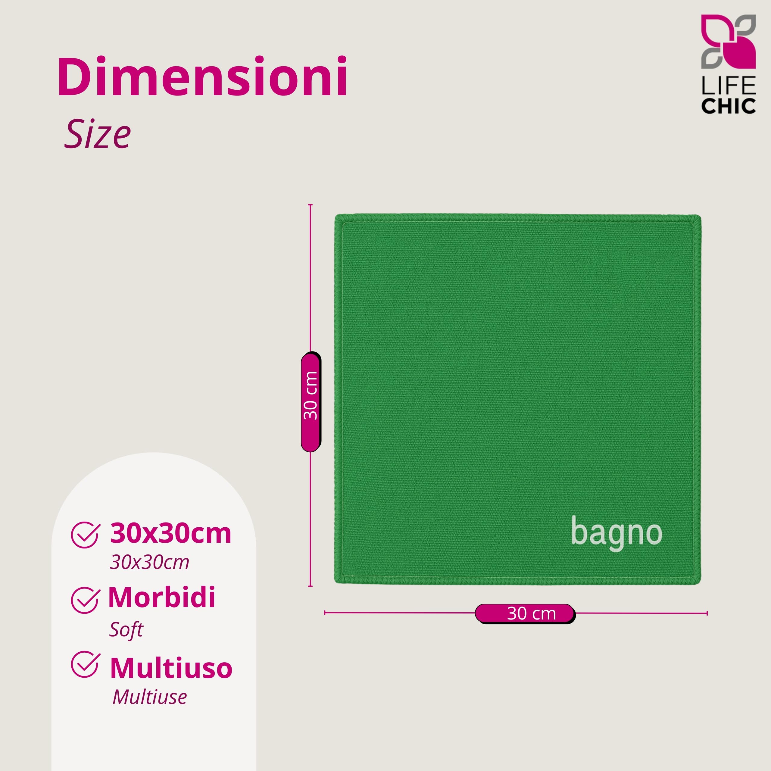 LifeChic Set Panni Microfibra Multiuso 30x30 cm (12 Confezioni da 3 Panni) – Pulizia Casa, Cucina e Bagno, Multicolore