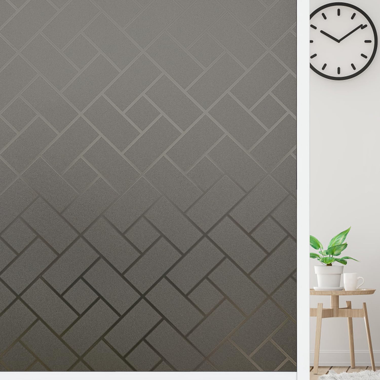 90 x 254 cm Privacy Window Glass Films No Glue Frosted Static Cling UV Protection Heat Control Home Decorative for Living Room Bathroom Bedroom Kitchen Office