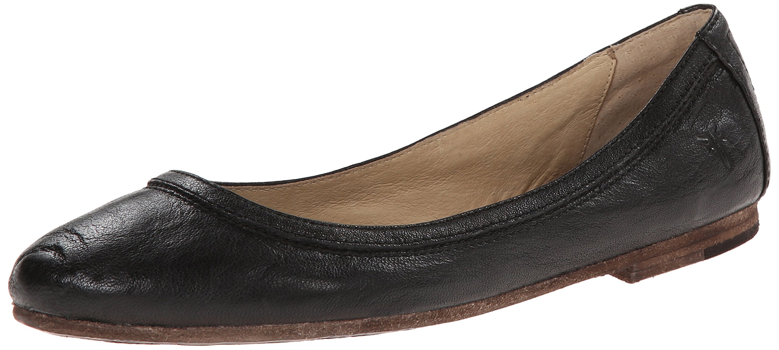 Frye Carson Ballet Flats for Women Featuring Premium Tumbled Leather with Leather Lining and Leather Outsole – 3/8" Heel