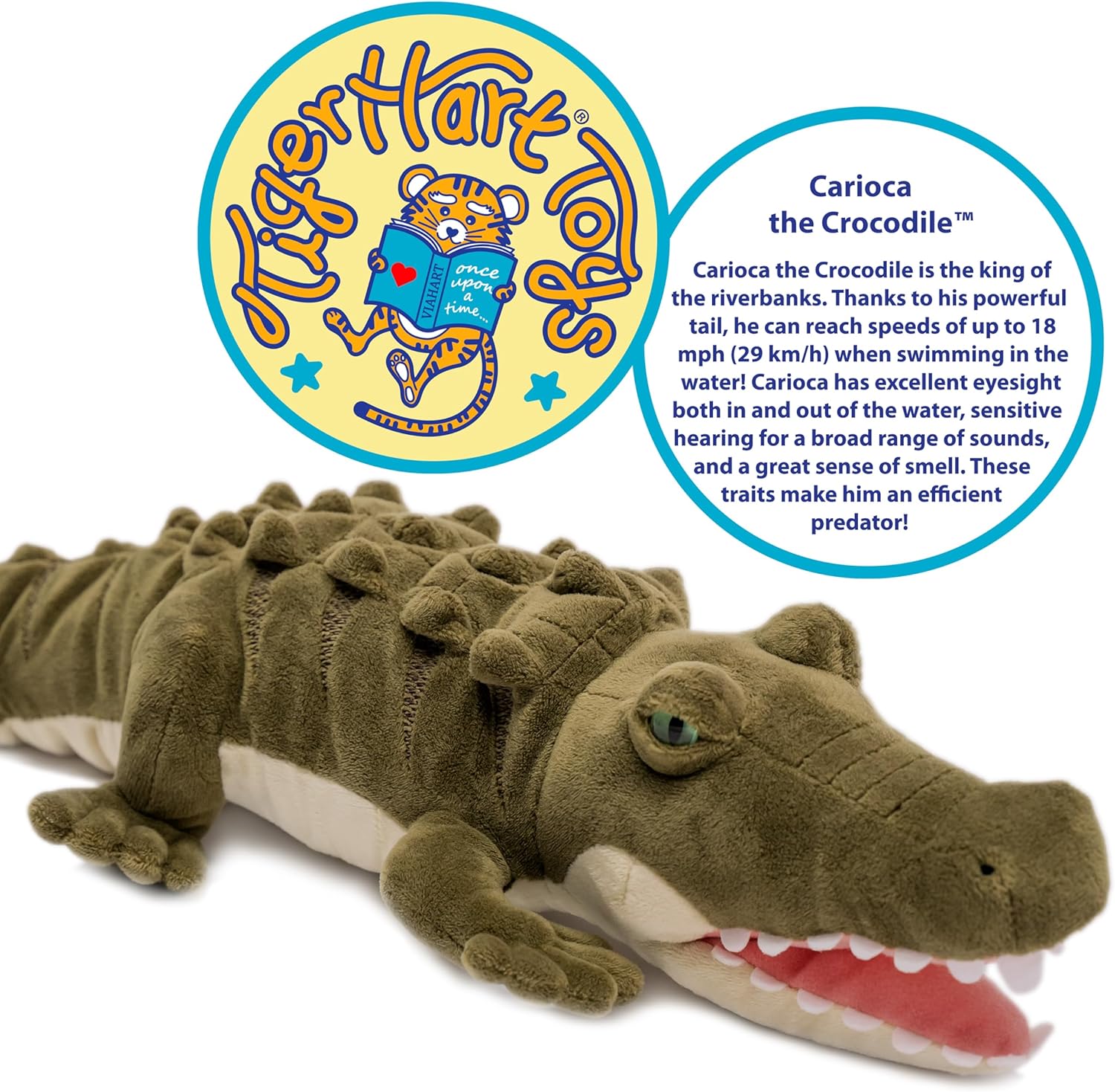 TigerHart Carioca The Crocodile - 18 Inch Stuffed Animal Plush