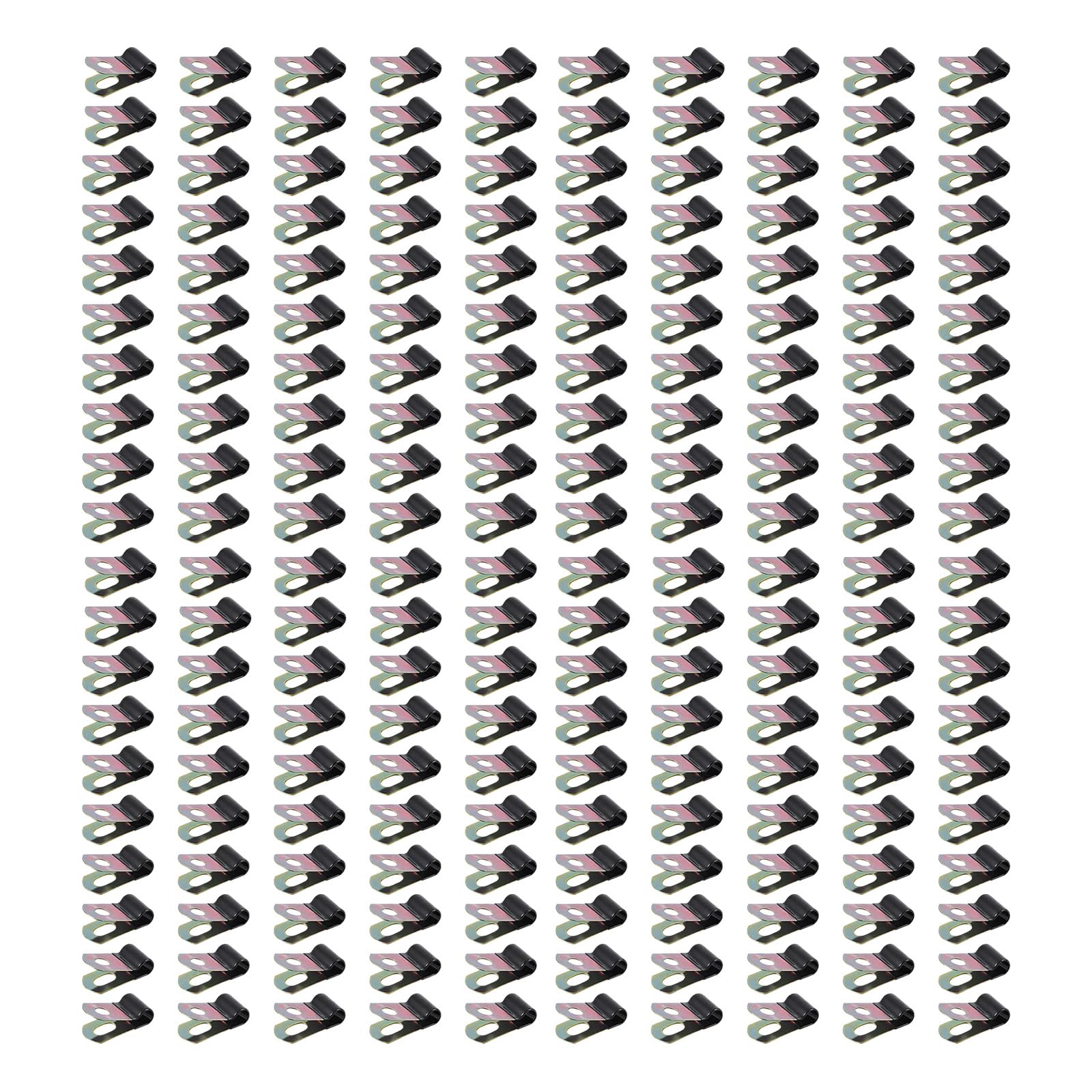 Laikoutd 200 Pieces Protective Rubber Buffered Clamps Damage With Enhances Friction Carbon Steel Clip Set For Safe Item Securing Surfaces Protect Clamp