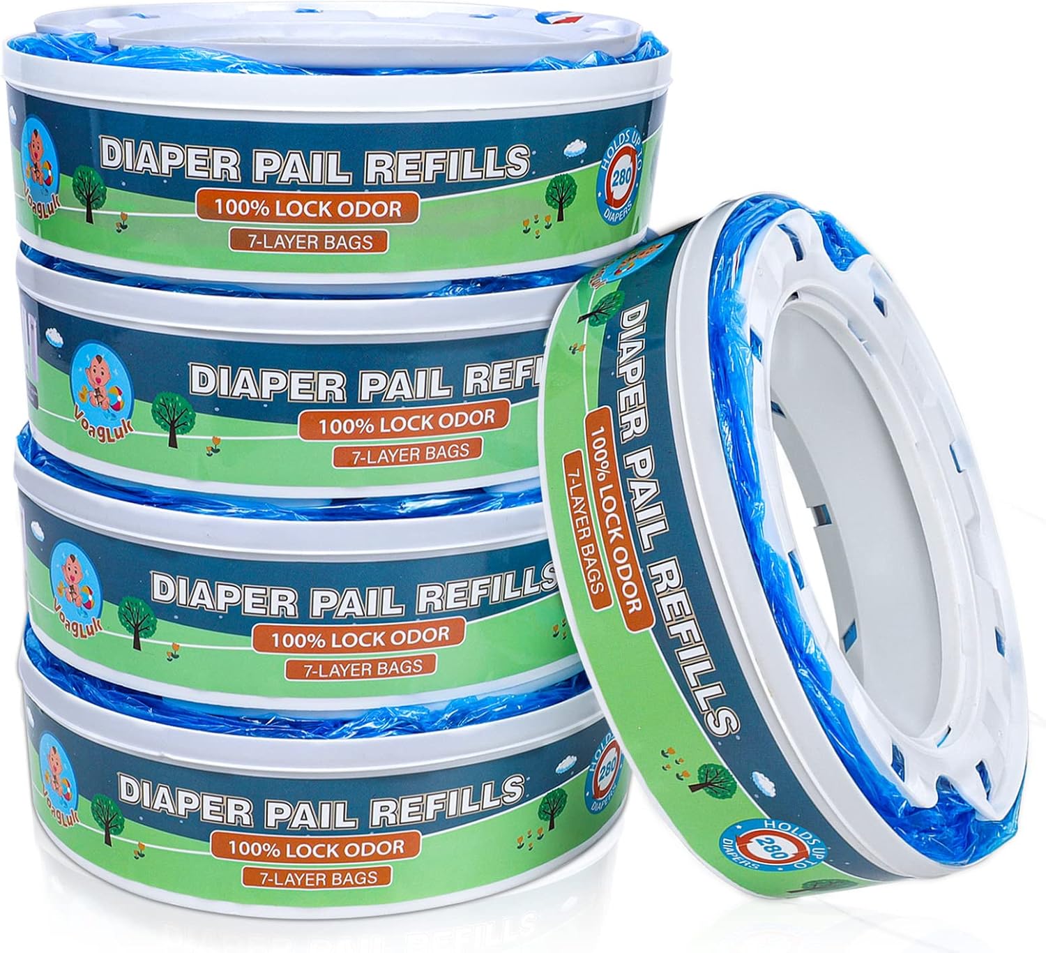 Diaper Pail Refill Bags Compatible with Diaper Pails