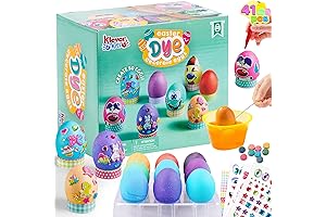 Klever 41 Pcs Easter Egg Decorating Kit for Kids: Dye Tablets and Easter Stickers