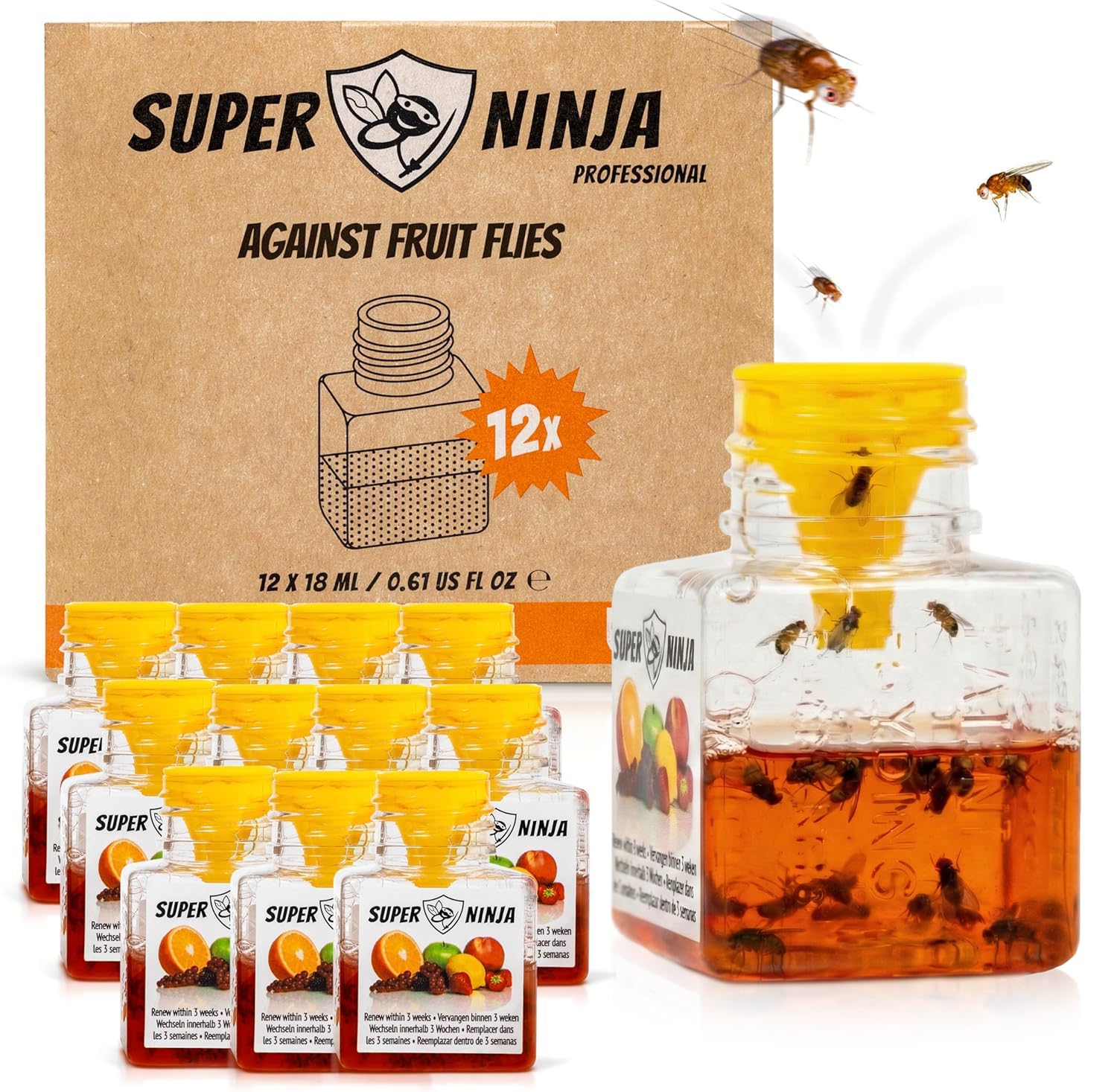 Amazon.com : Super Ninja Fruit Fly Traps for Indoors