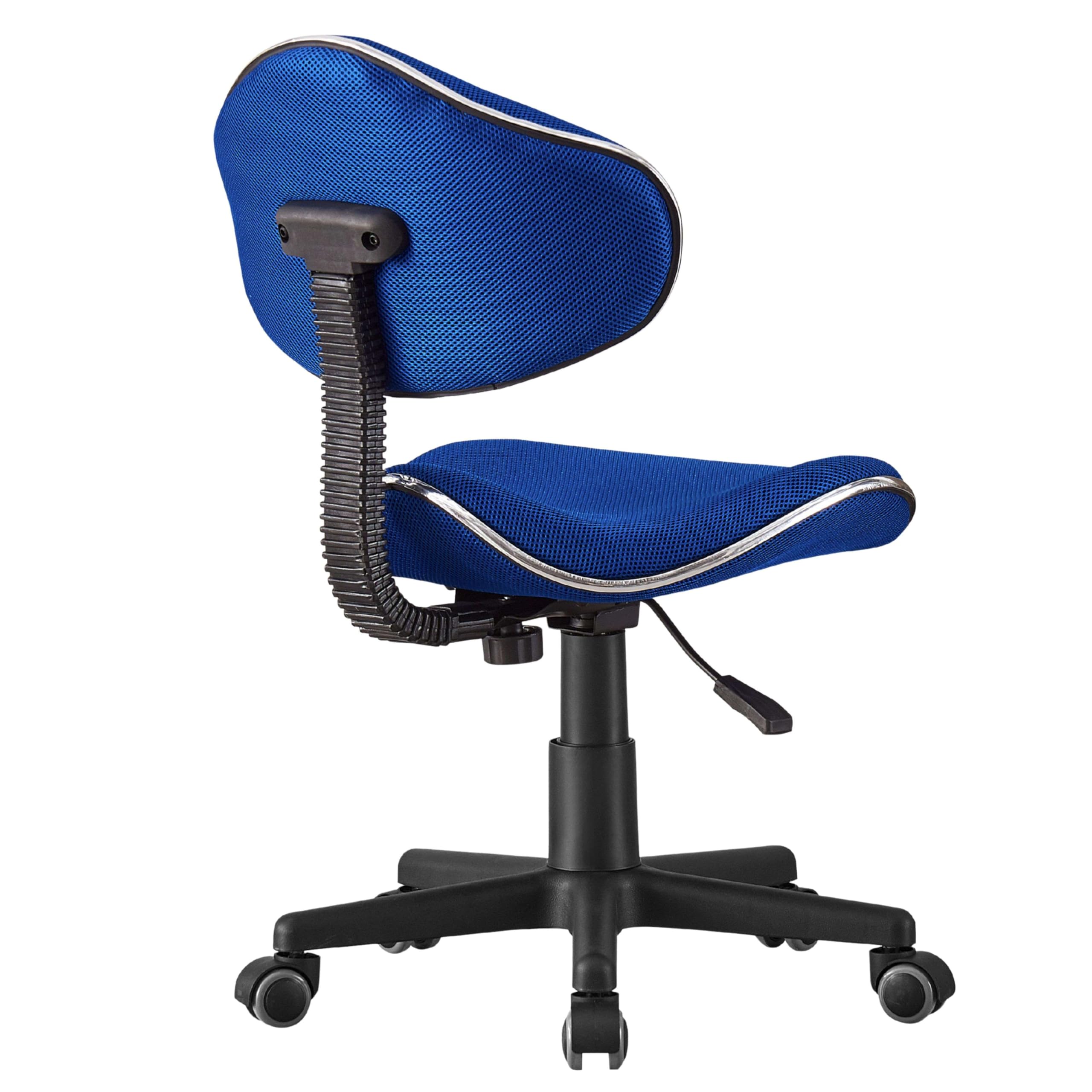 Miroytengo Silla de Escritorio para niños, Silla de Estudio Juvenil, Tejido Transpirable, Bambola Azul 53x82-94x53 cm