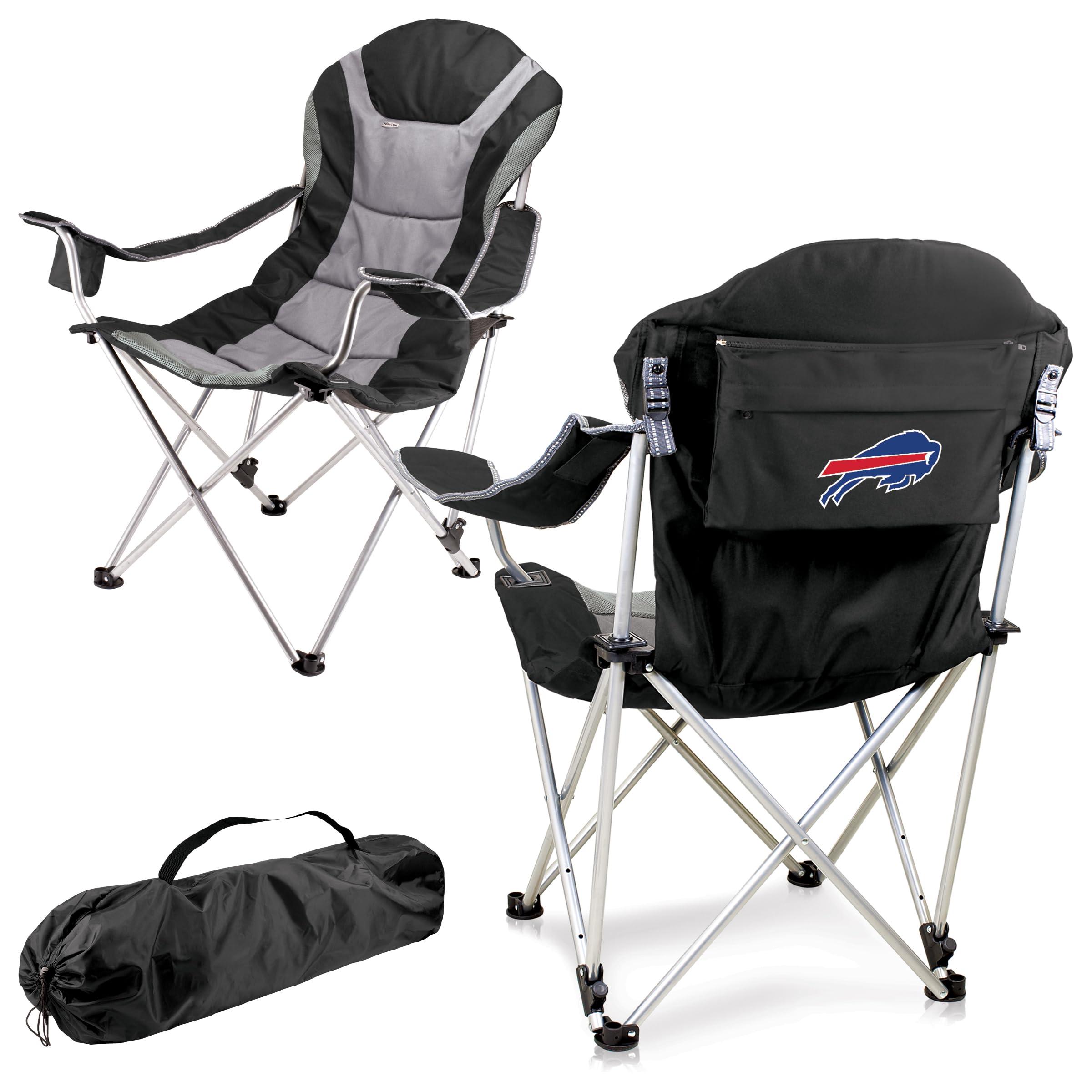 Picnic TIME NFL Unisex-Adult NFL Reclining Camp Chair, Beach Chair for Adults, Sports Chair with Carry Bag
