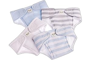 JC Toys Baby Doll Washable and Reusable Eco Diapers 4 Pack Fits...