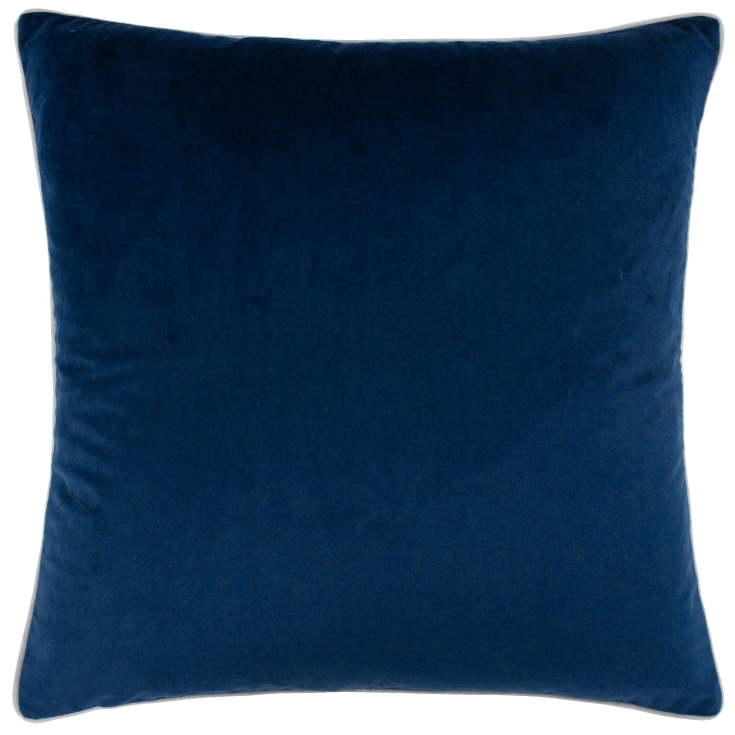 furn. Furn Meridian Velvet Polyester Filled CushionNavy/silver45 X 45Cm from B&Q