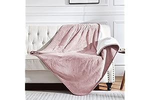 50" x 60" Waterproof Pink Sherpa Fleece Blanket for Pets and Furniture