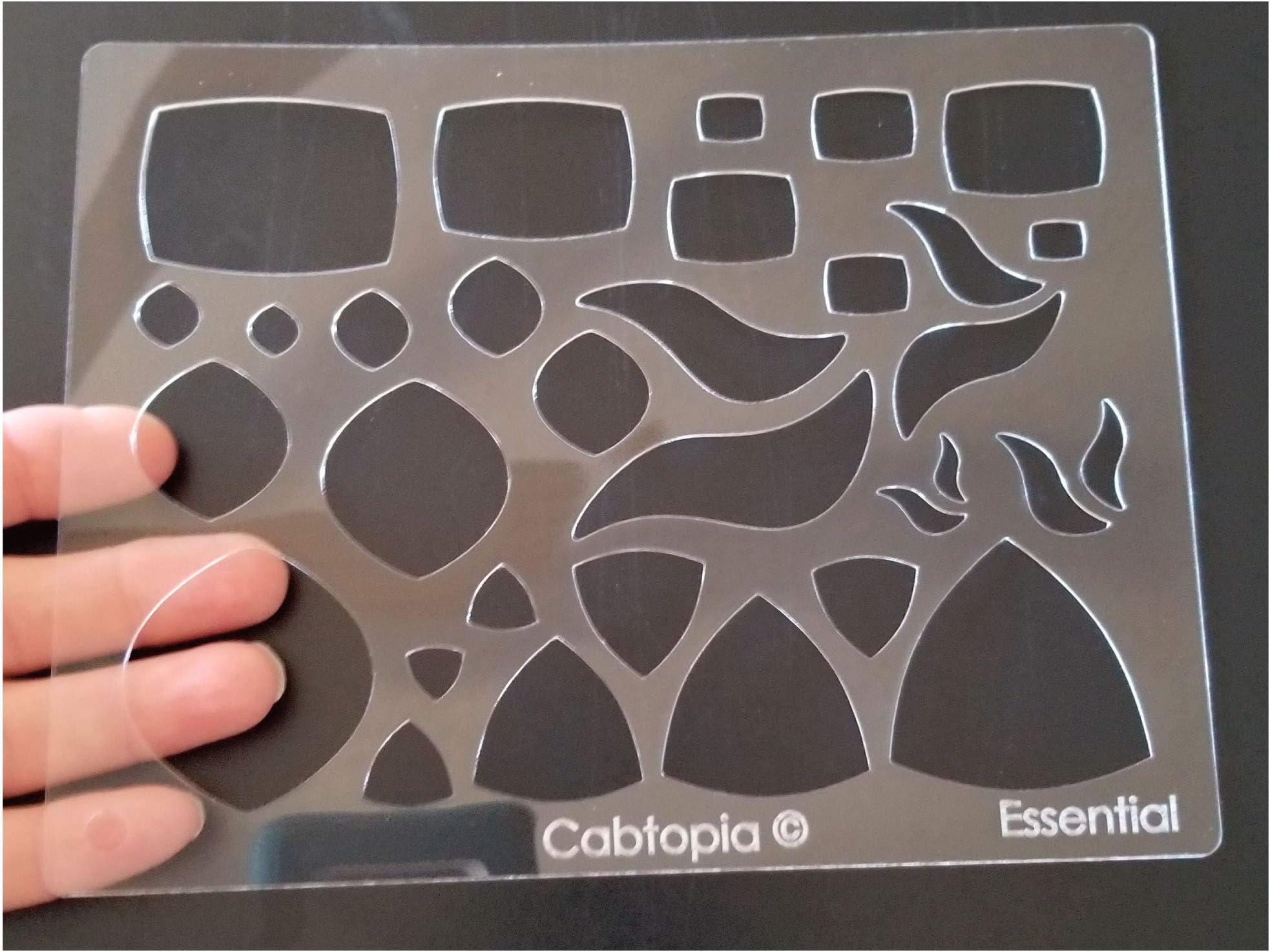 Cabtopia - Lapidary Jewelry Design Template Stencil"Essential"