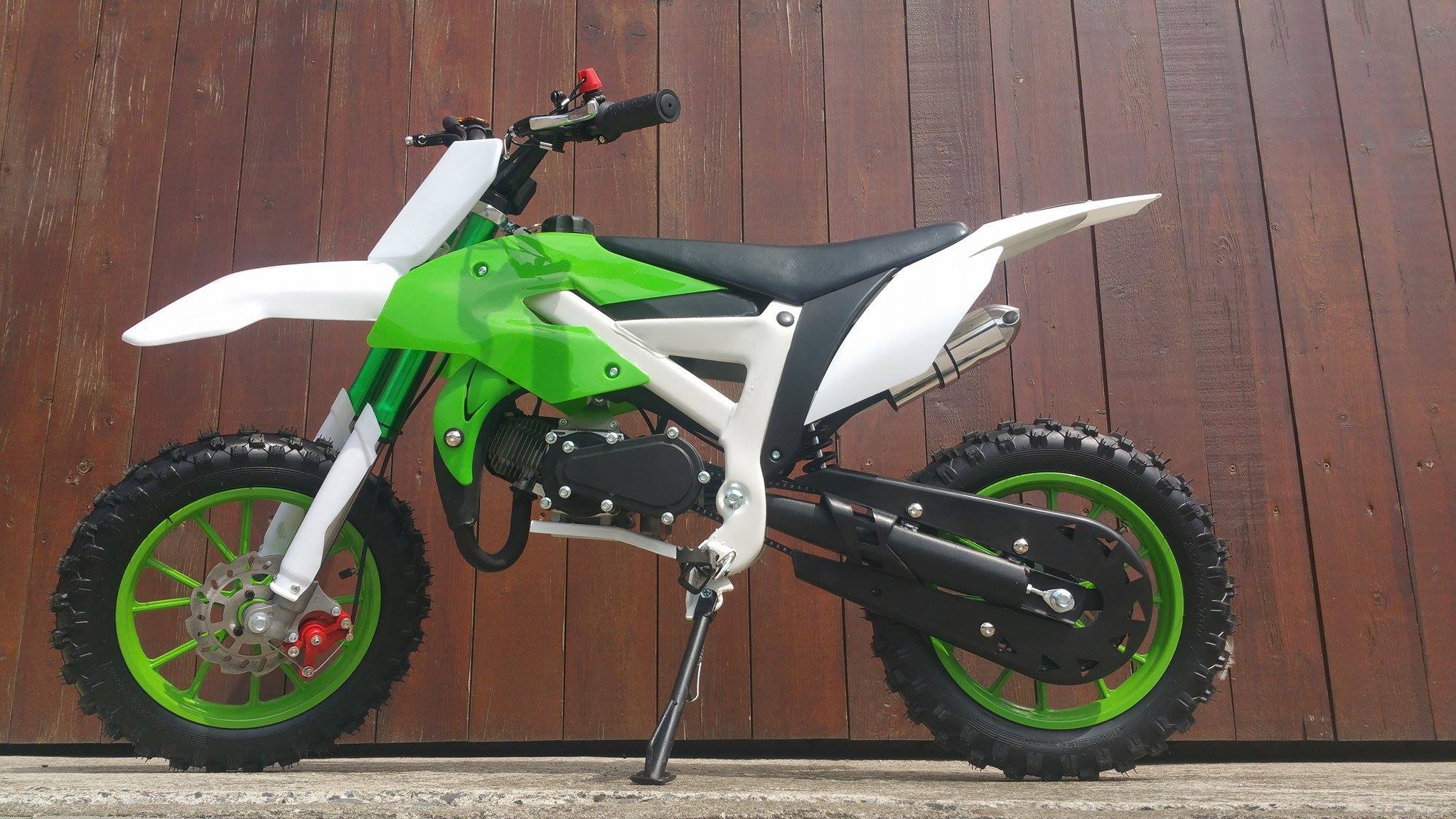 Pocketbike Crossbike Dirtbike 49cc 2 Takt RV-Racing Kinder Motorrad Grün