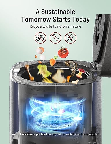 Miniatura 4 de Paris Rhône FoodCycler - Compostor de cocina eléctrico ecológico para compostaje de cocina con 3 modos, sin olor, fertiliza tu jardín