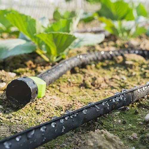 Miniatura 7 de GREEN MOUNT Manguera de remojo de jardín de 12" x 75 pies, manguera de goteo resistente, ahorra agua para verduras