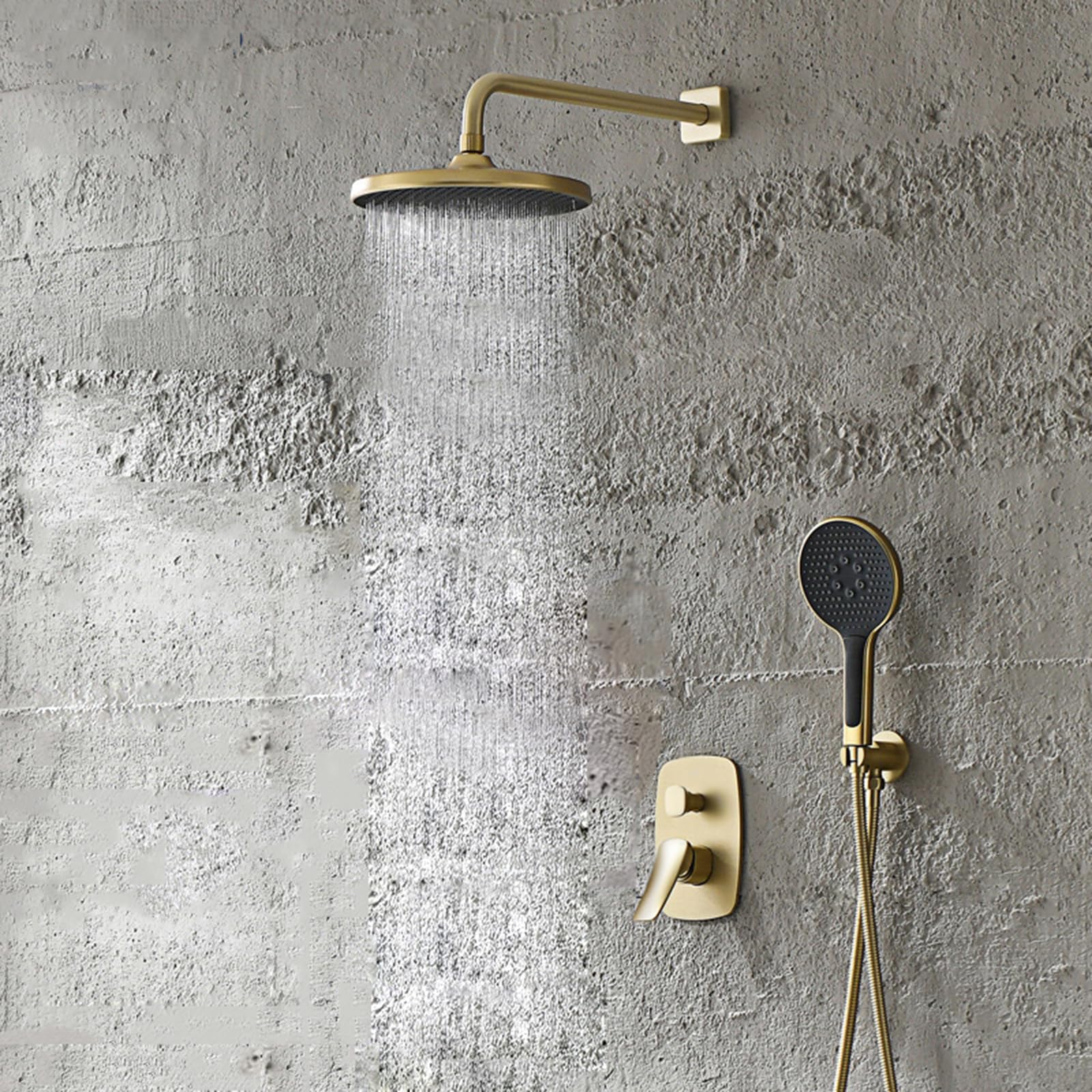 Mitigeur de douche encastré or brossé pour réinventer vos matins