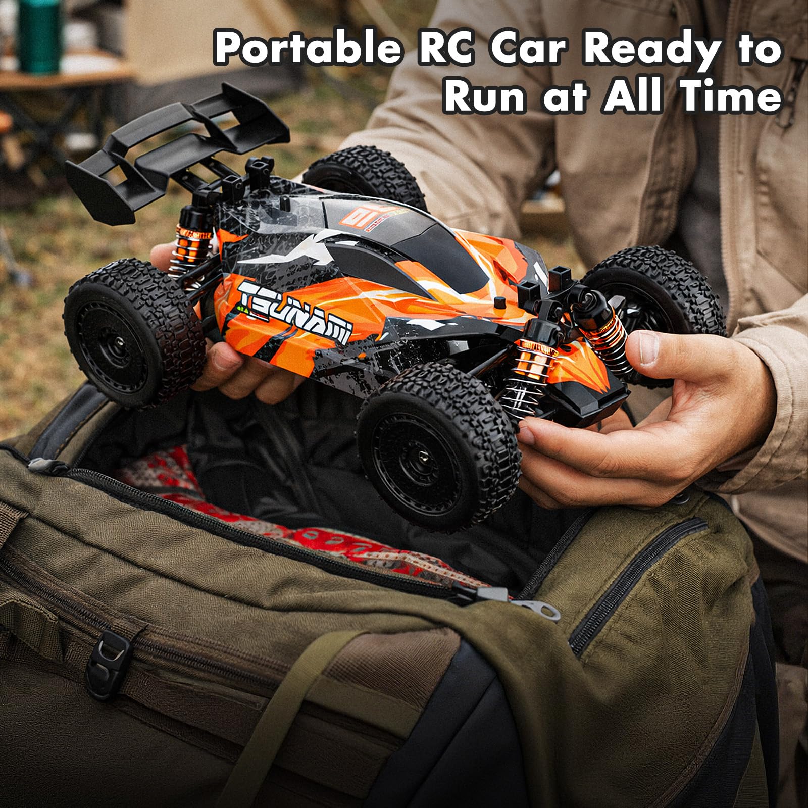 Ferngesteuertes Auto Erwachsene & Jungen 1:18 RC Auto 4WD Offroad,36 km/h schnelles mit Metall-Antriebsstrang, 2×7,4V 1300mAh Akkus, Spritzwassergeschützt,Outdoor Geschenk für Kinder ab 8 Jahren