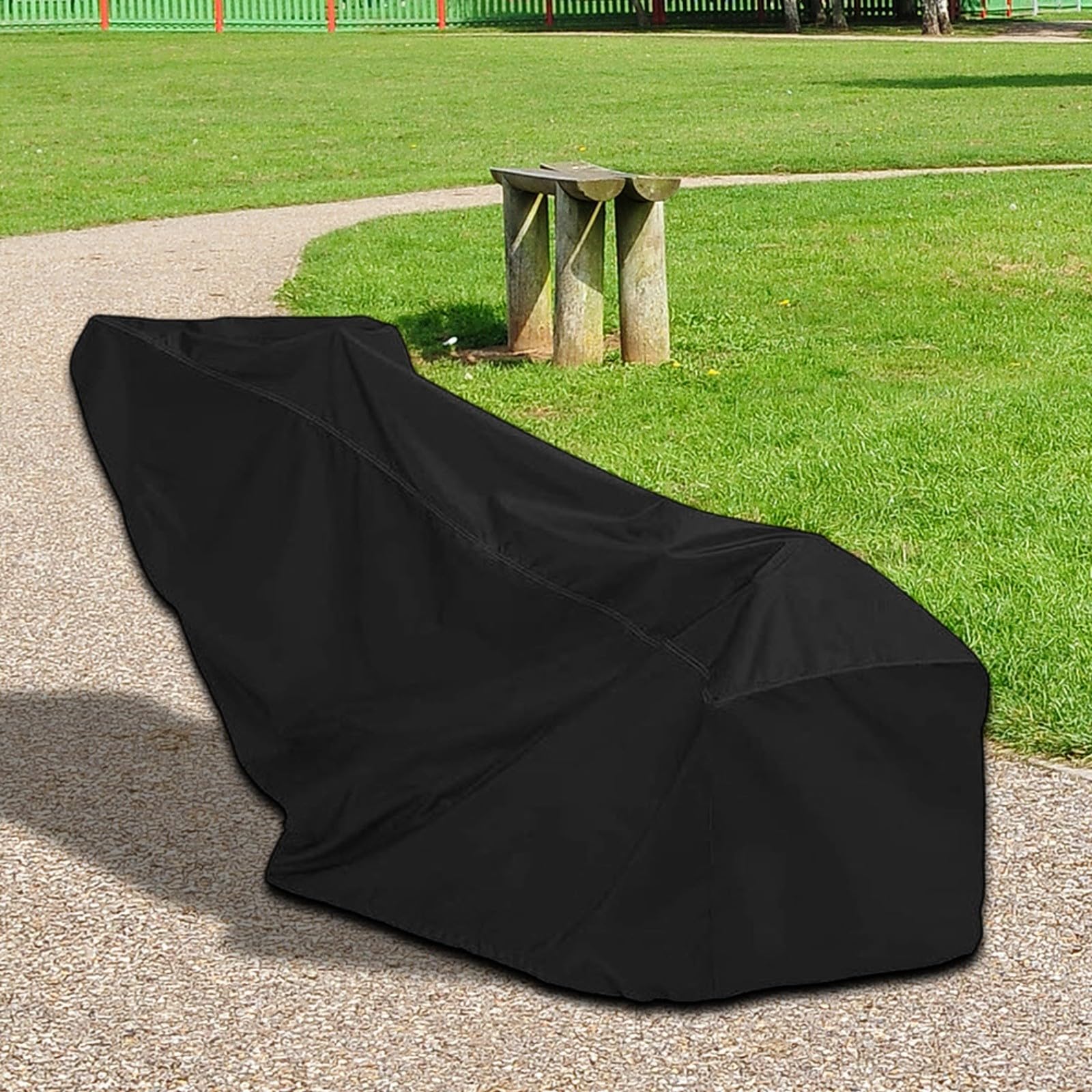 Bâche de protection pour motobineuse, tissu Oxford 210D, imperméable, résistante aux UV, à la poussière, avec cordon de serrage et sac de rangement, noir, 116 x 55 x 104 cm